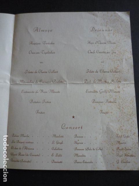 Documentos antiguos: MENU AVENIDA PALACE HOTEL LISBOA 1955 - Foto 2