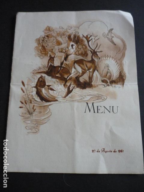 Documentos antiguos: MENU AVENIDA PALACE HOTEL LISBOA 1961 - Foto 1