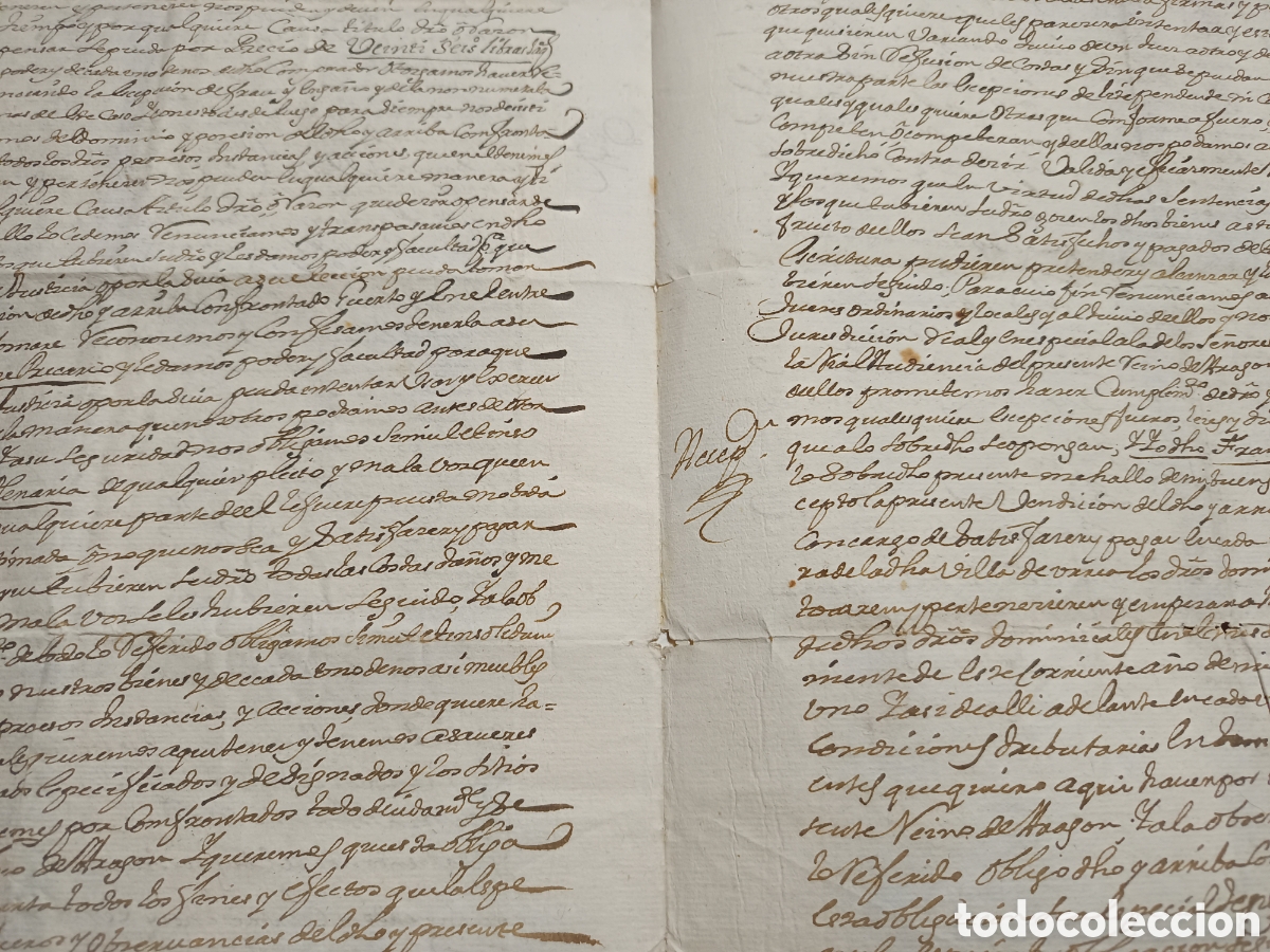 Documentos antiguos: Documento notarial. tres manuscritos siglos XVIII - XIX - Foto 2