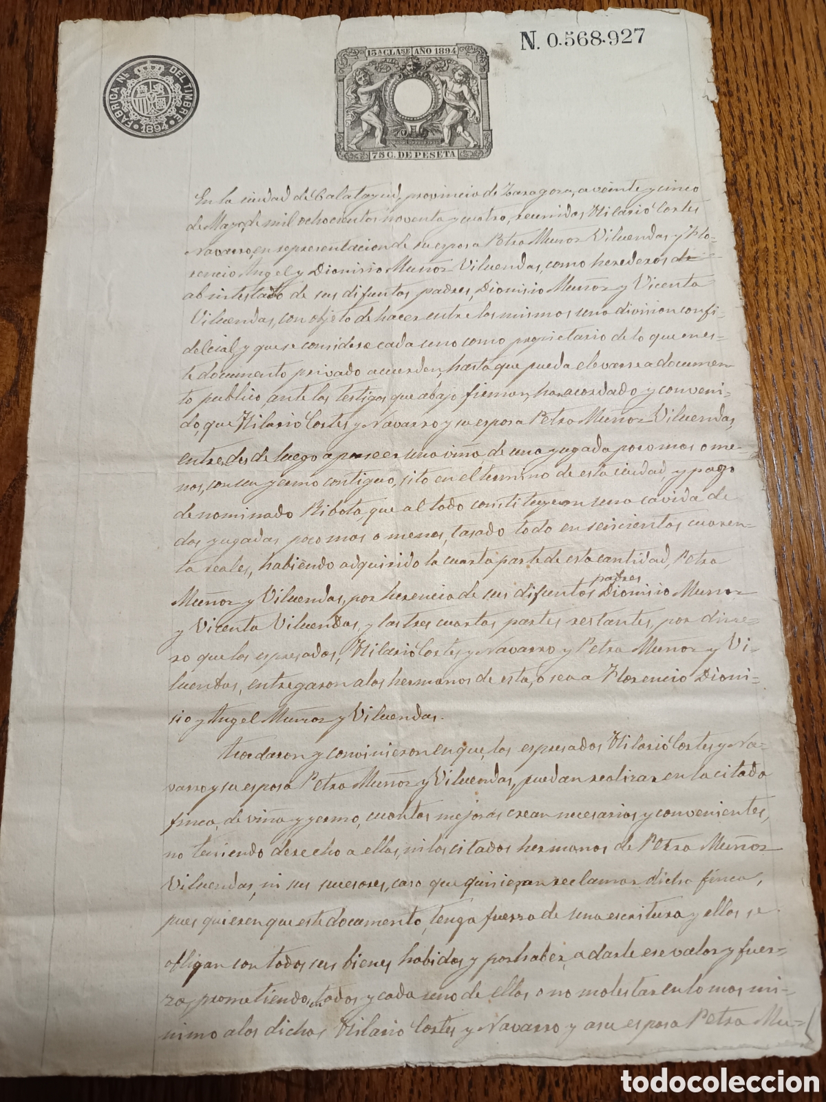 Documentos antiguos: Documento notarial. tres manuscritos siglos XVIII - XIX - Foto 5