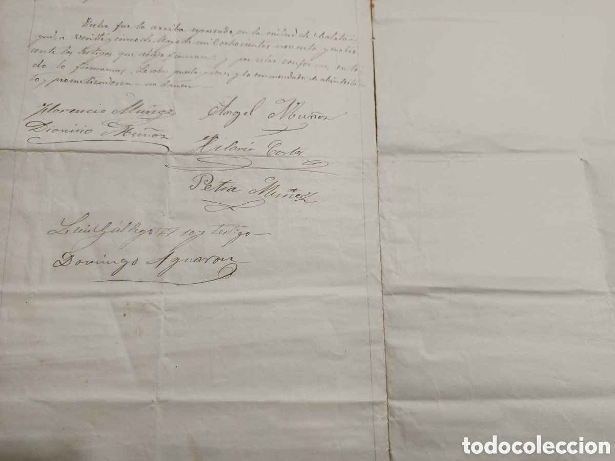 Documentos antiguos: Documento notarial. tres manuscritos siglos XVIII - XIX - Foto 6