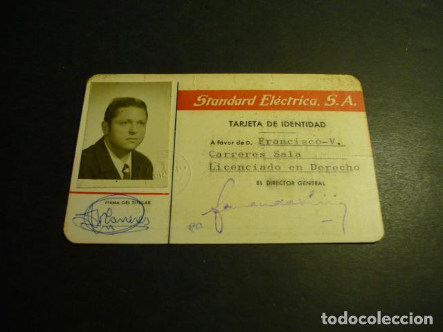 Documentos antiguos: STANDARD ELECTRICA S. E. S. A. TARJETA DE DE IDENTIDAD - Foto 1