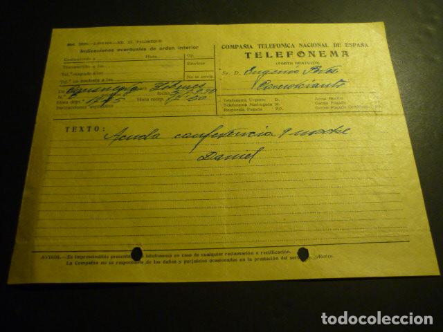 Documentos antiguos: TELEFONEMA 1930 DE CONSUEGRA A YEBENES TOLEDO - Foto 1