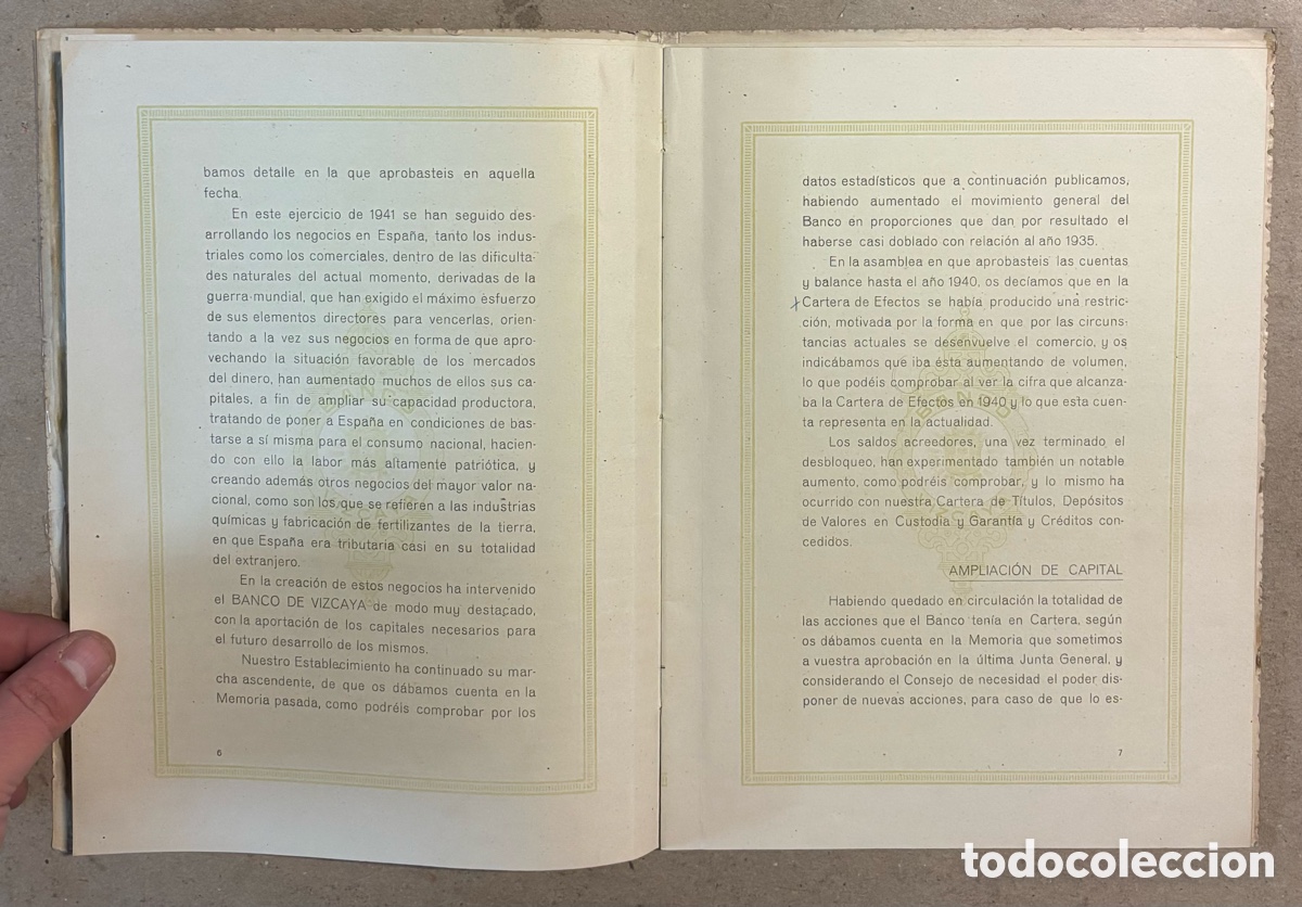Documentos antiguos: BANCO DE VIZCAYA. MEMORIA CORRESPONDIENTE AL EJERCICIO 1941. - Foto 3