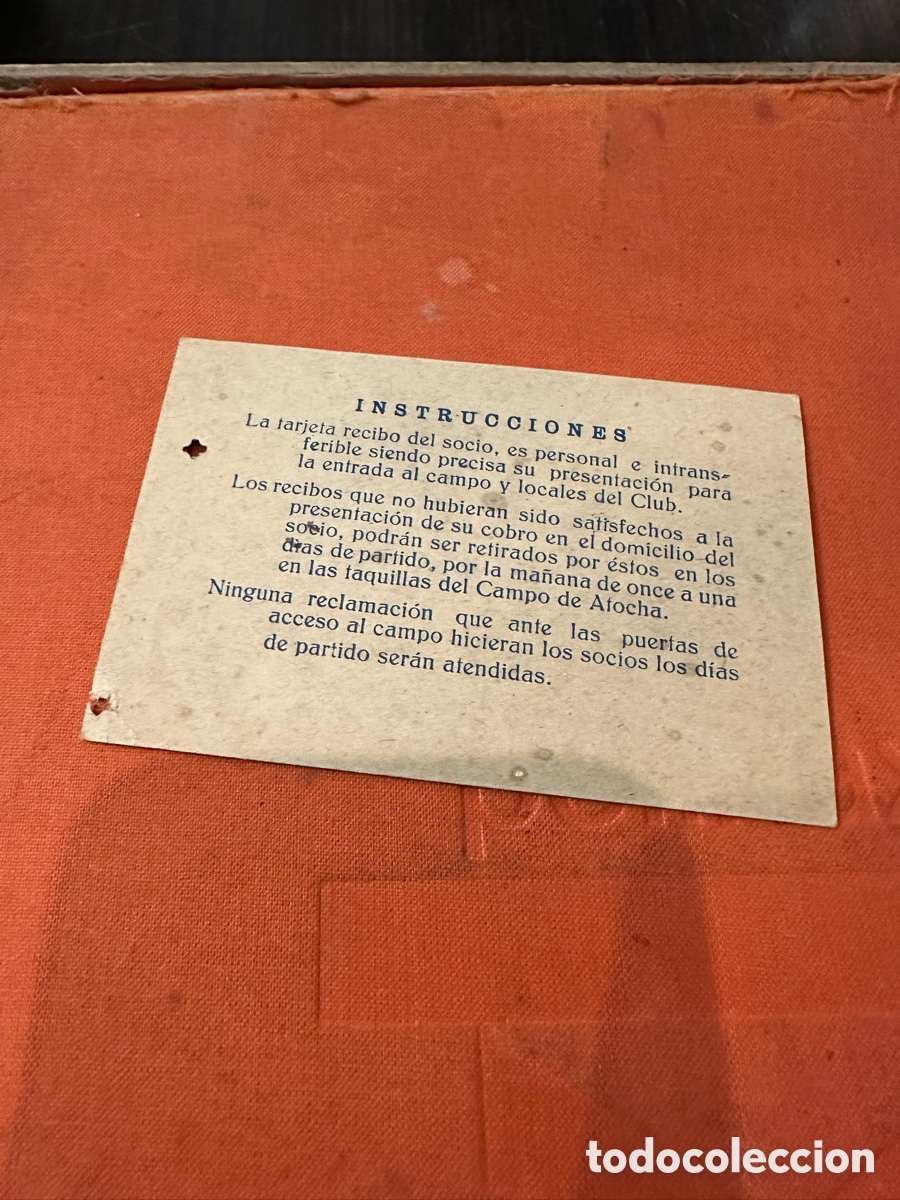Documentos antiguos: CARNET DE SOCIO DE LA REAL SOCIEDAD DE MAYO DE 1942 - Foto 2