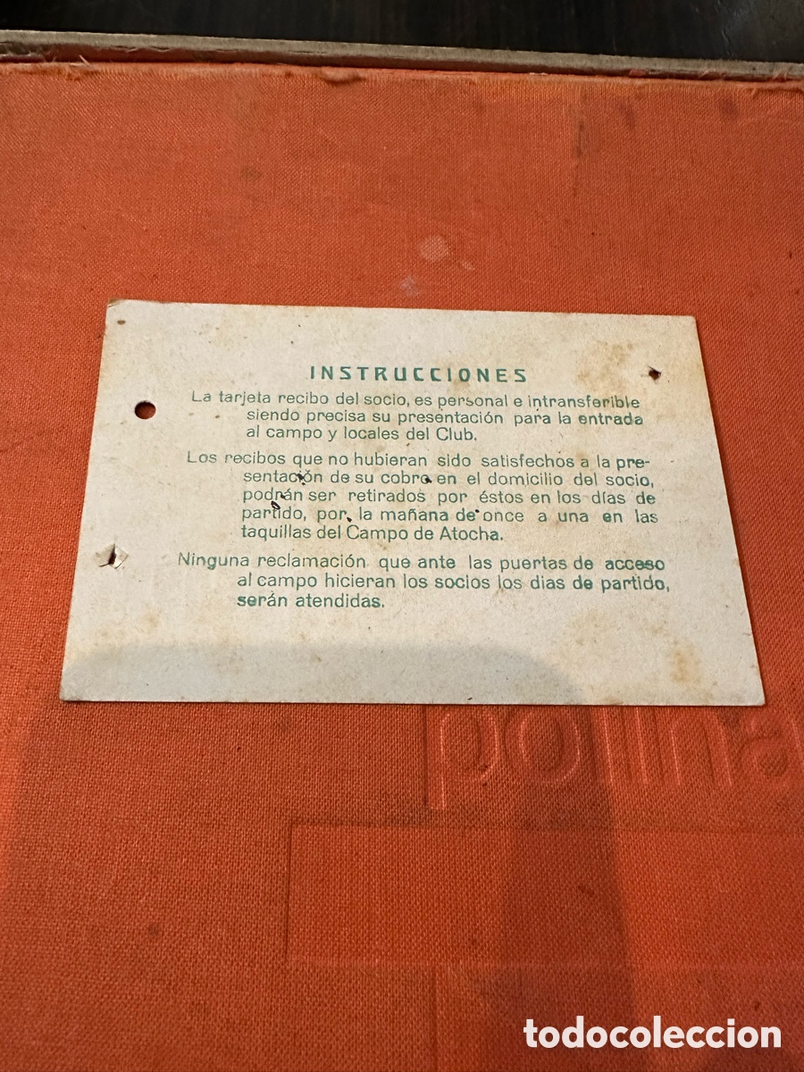 Documentos antiguos: CARNET DE SOCIO DE LA REAL SOCIEDAD DE MARZO DE 1942 - Foto 2