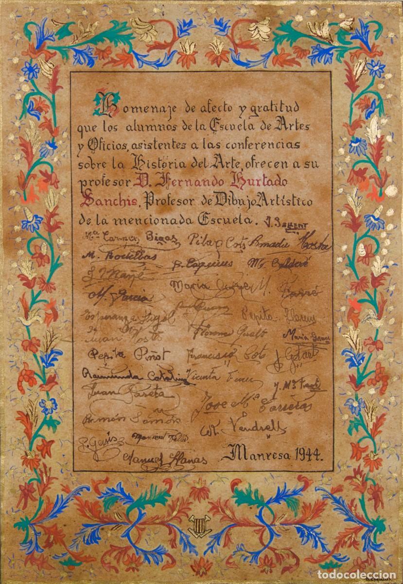 Documentos antiguos: BERNARDO ESQUIUS: TRIBUTO AL MAESTRO | DOCUMENTO HIST&Oacute;RICO 1944 - Foto 1