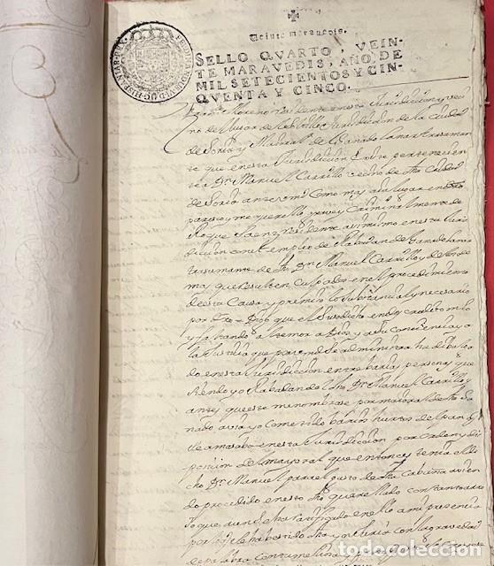 Old Documents: VILLA DE LAS CUEVAS SORIA 1755 QUERELLA DADA POR FRANCICO MORENO CONTRA ROQUE SAENZ
