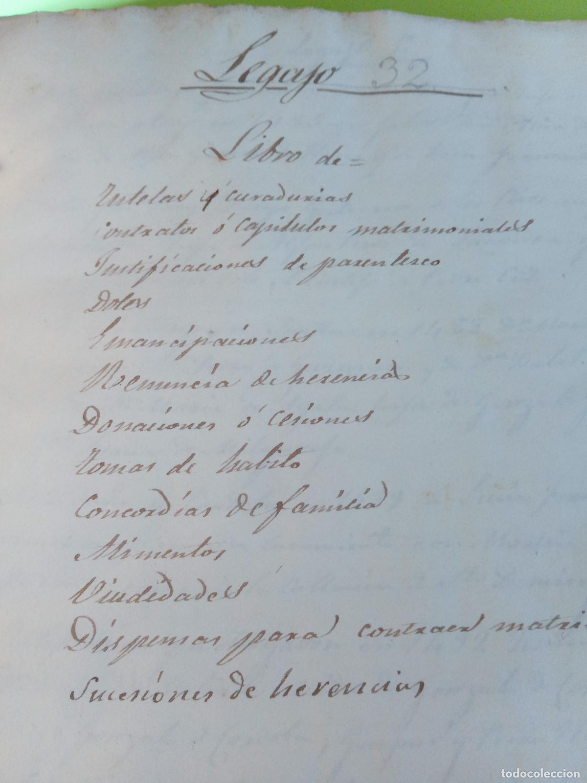Alte Dokumente: ANTIGUO MANUSCRITO LEGAJO 32 DOCUMENTO CON ANOTACI&Oacute;NES CRONOLOG&Iacute;A 1485 A 1848. VER FOTOS