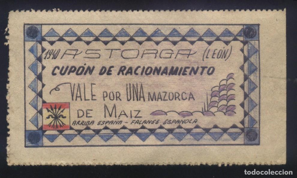 Documentos antiguos: LE-0795- LE&Oacute;N. ASTORGA. CUP&Oacute;N DE RACIONAMIENTO. - Foto 1