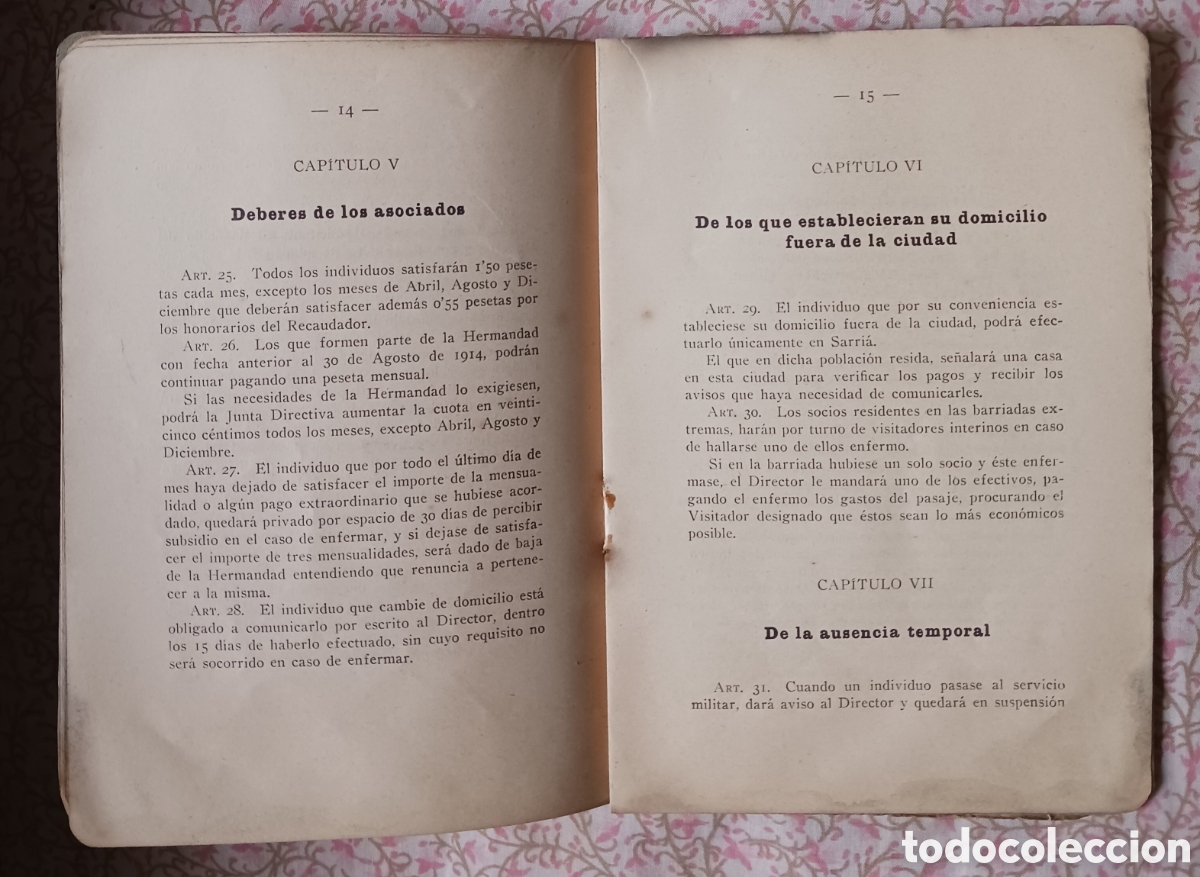 Documentos antiguos: Hermandad El Progreso de la Caridad, fundada en 1885. 1914. Vell i Bell - Foto 3