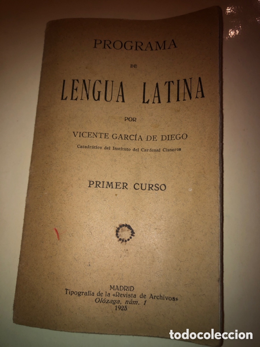 Documentos antiguos: Programa de lengua latina (1923) - Foto 1