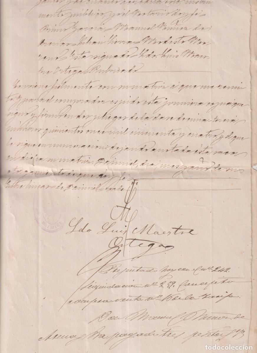 Documentos antiguos: VENTA NOTARIAL DE UNA HAZA EN DAIMIEL CIUDAD REAL EN 1900 - Foto 3