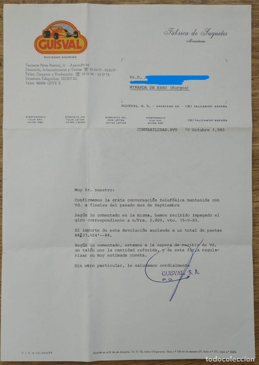 Documentos antiguos: juguetes Guisval Ibi , Alicante - Foto 1