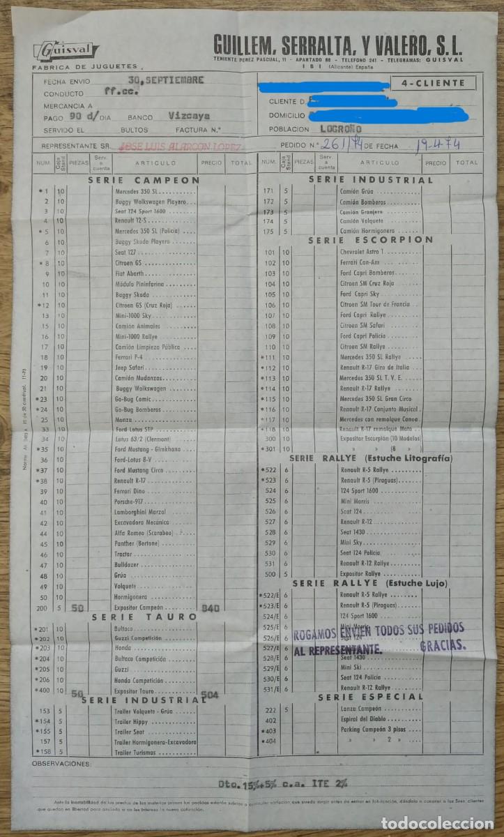 Documentos antiguos: juguetes Guisval Ibi , Alicante - Foto 1