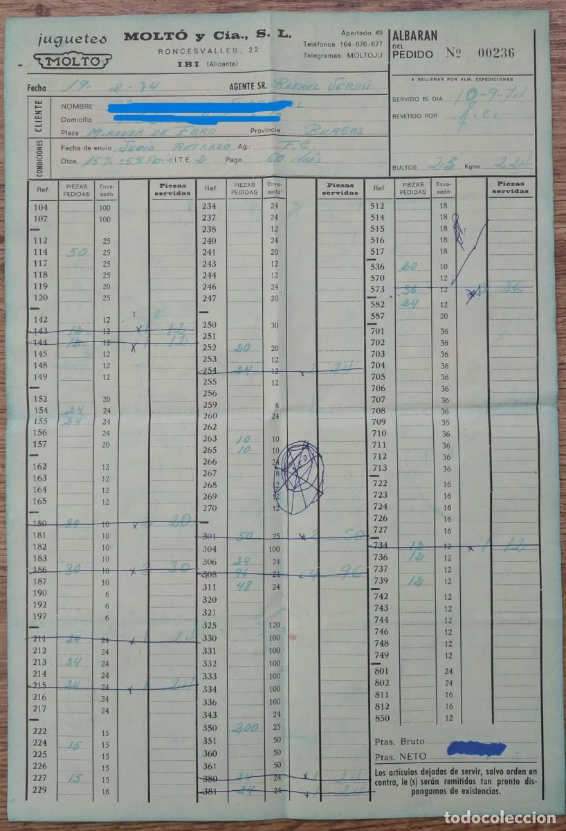 Documentos antiguos: juguetes MOLTO Y CIA , Ibi , Alicante - Foto 1