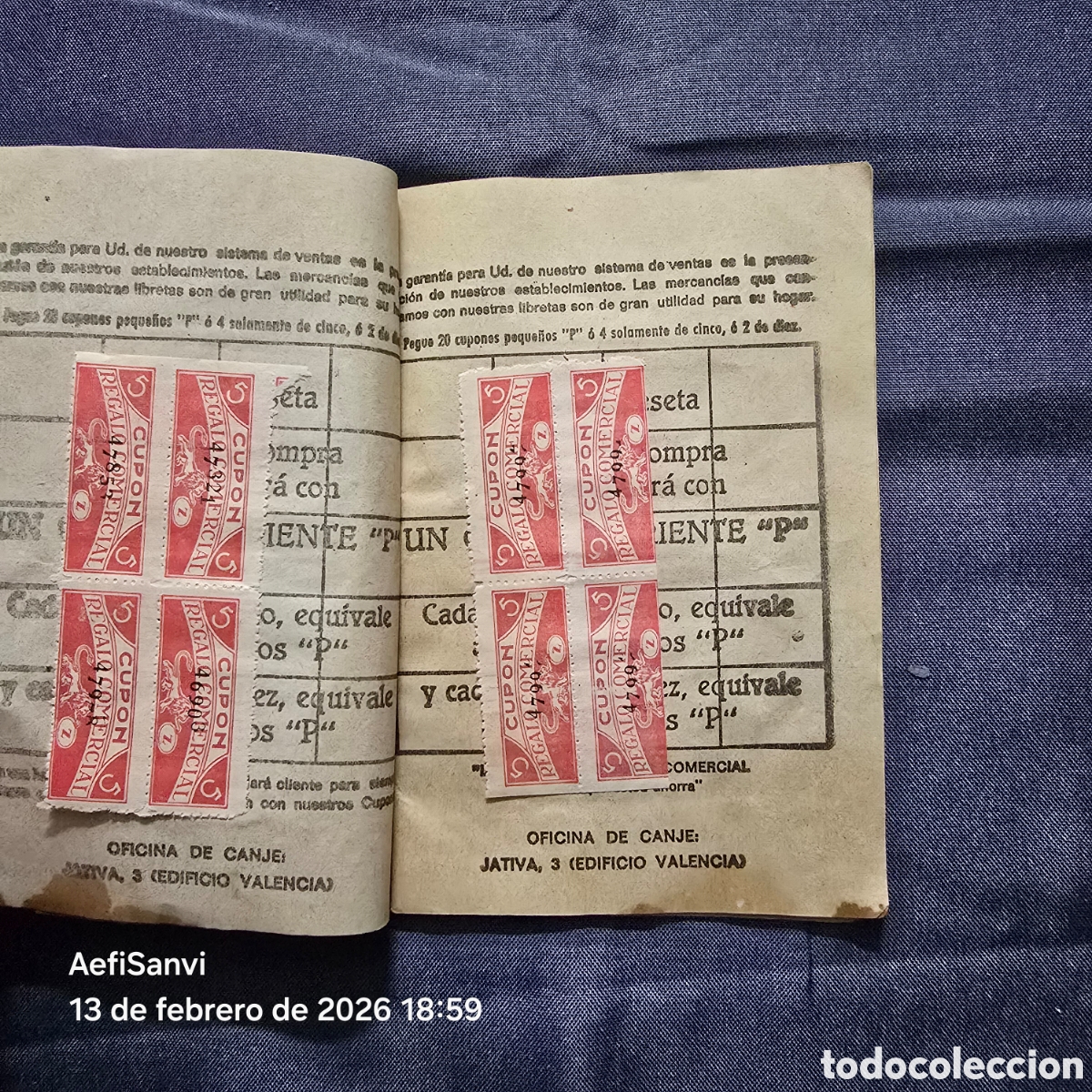 Documentos antiguos: CUP&Oacute;N REGALO COMERCIAL - Foto 4
