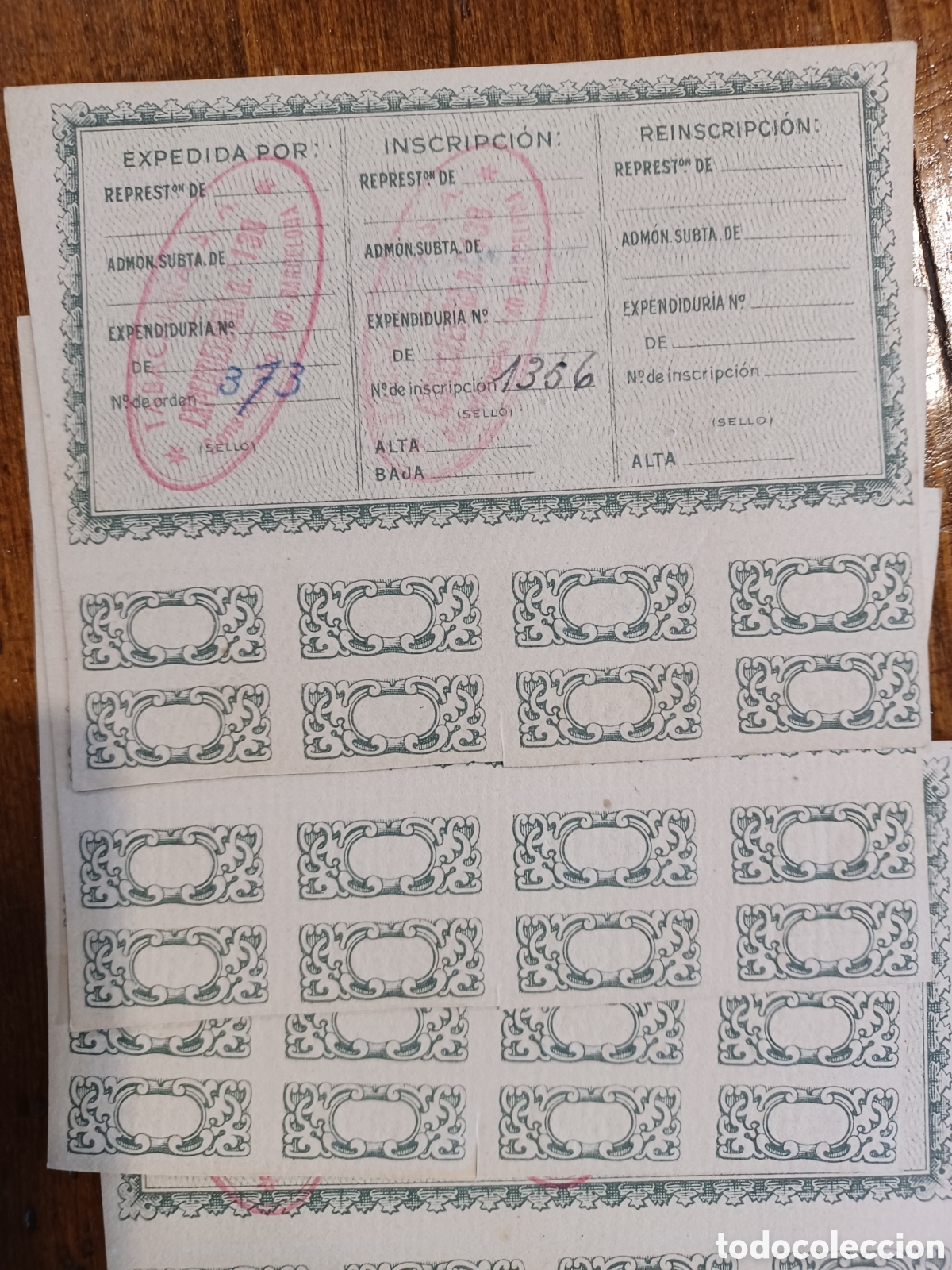 Documentos antiguos: Tarjetas de fumador, Tabacalera s.a. - Foto 5