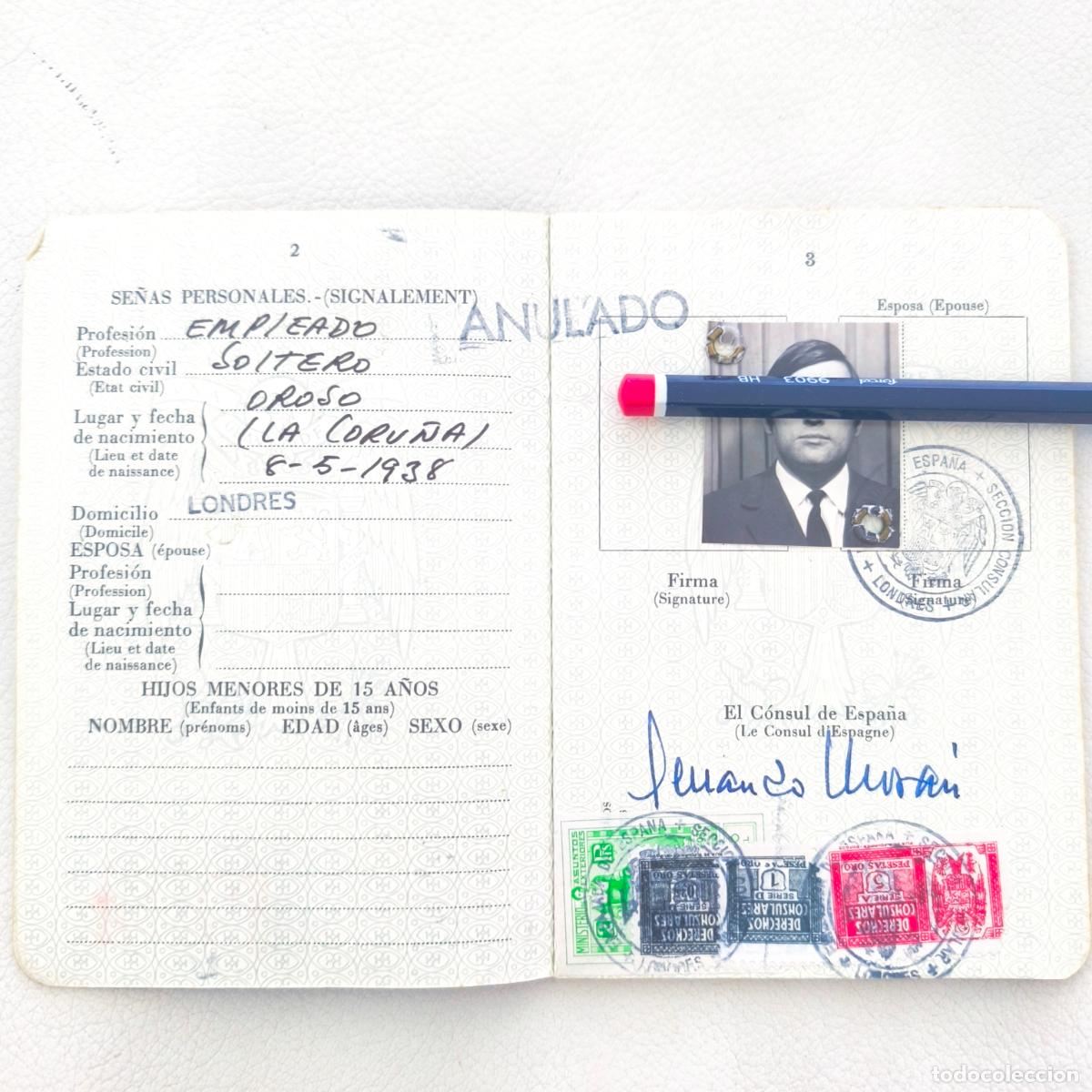 Documentos antiguos: Pasaporte Espa&ntilde;a espa&ntilde;ol 1974 - Foto 2