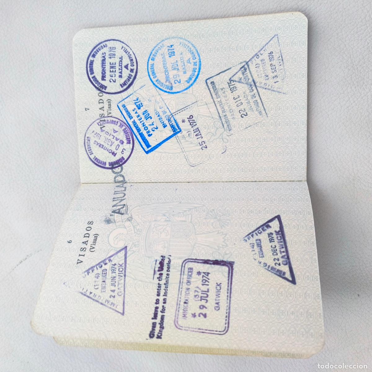 Documentos antiguos: Pasaporte Espa&ntilde;a espa&ntilde;ol 1974 - Foto 3