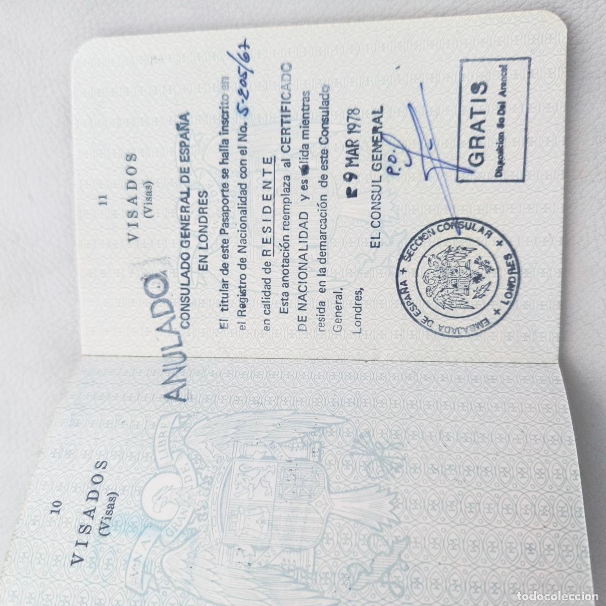 Documentos antiguos: Pasaporte Espa&ntilde;a espa&ntilde;ol 1974 - Foto 5
