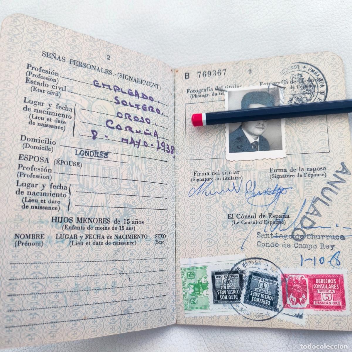 Documentos antiguos: Pasaporte Espa&ntilde;a espa&ntilde;ol 1970 - Foto 2