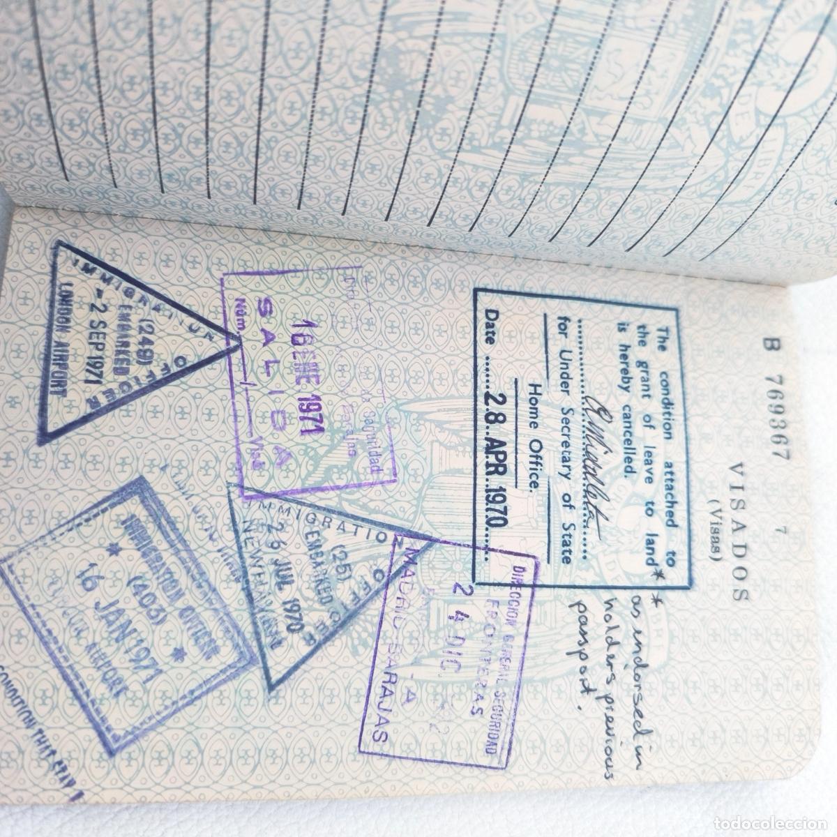 Documentos antiguos: Pasaporte Espa&ntilde;a espa&ntilde;ol 1970 - Foto 4