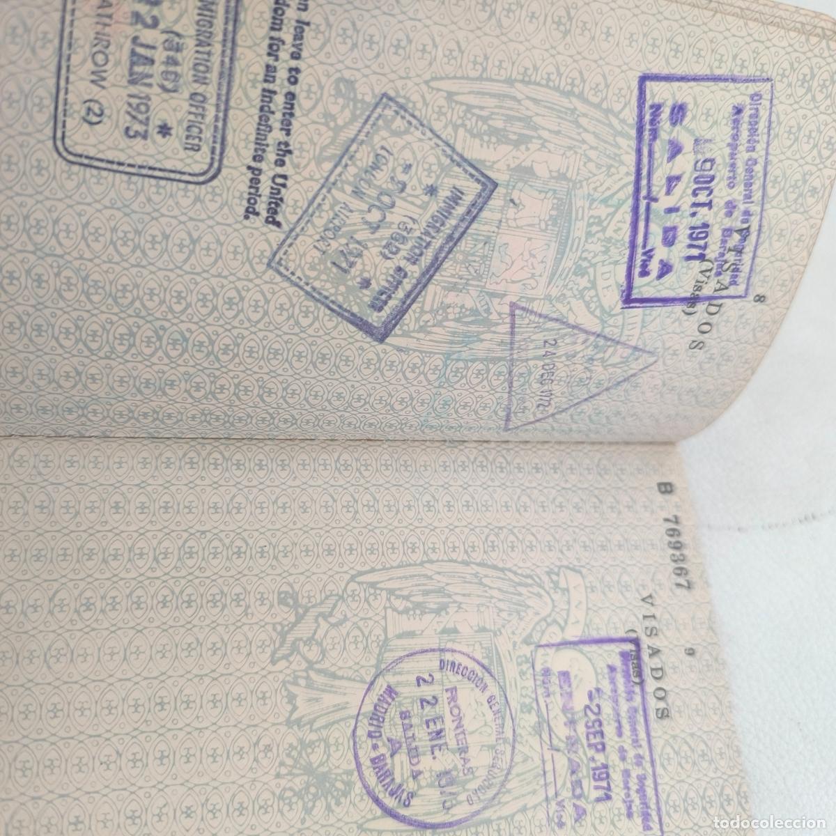 Documentos antiguos: Pasaporte Espa&ntilde;a espa&ntilde;ol 1970 - Foto 5