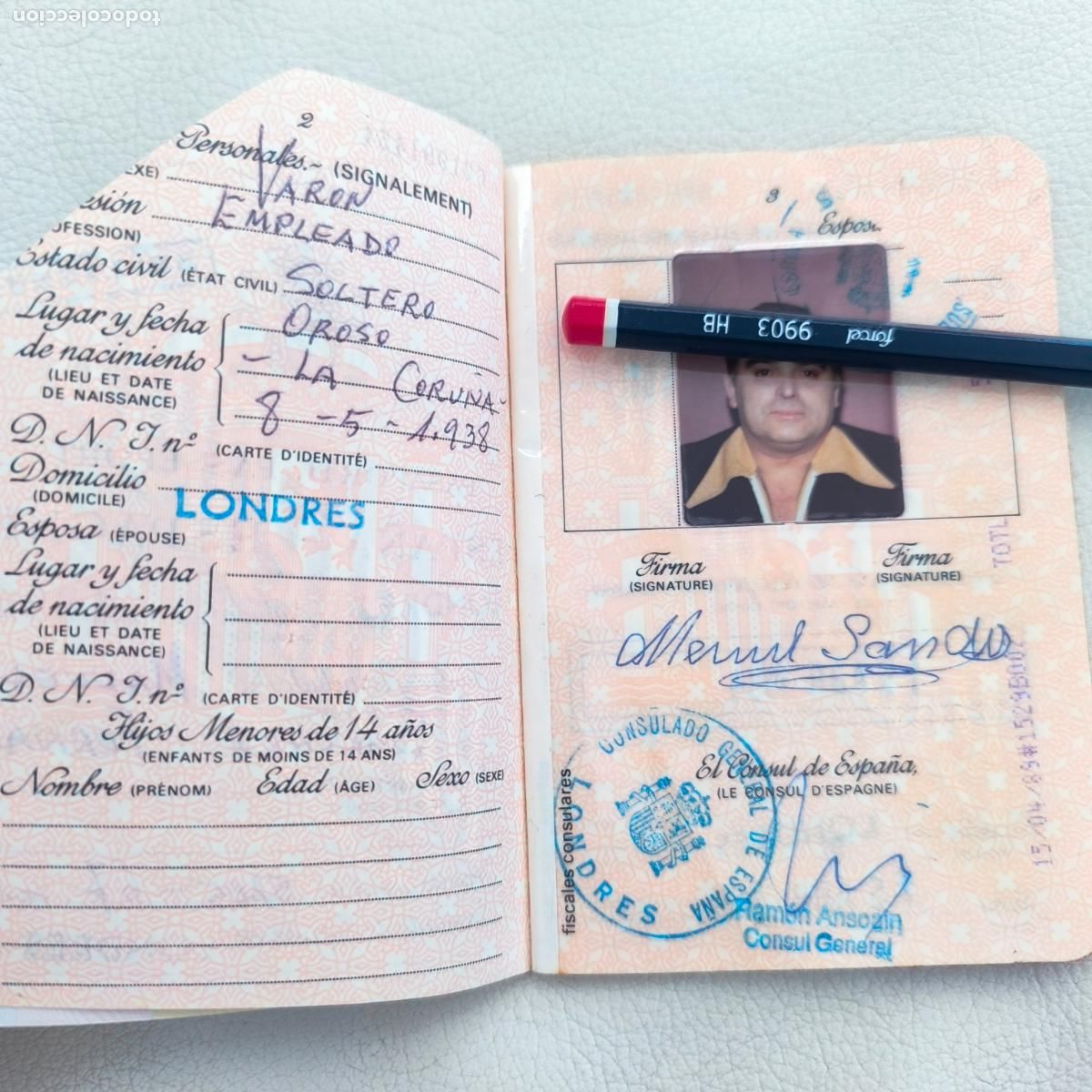 Documentos antiguos: Pasaporte Espa&ntilde;a espa&ntilde;ol 1989 - Foto 2