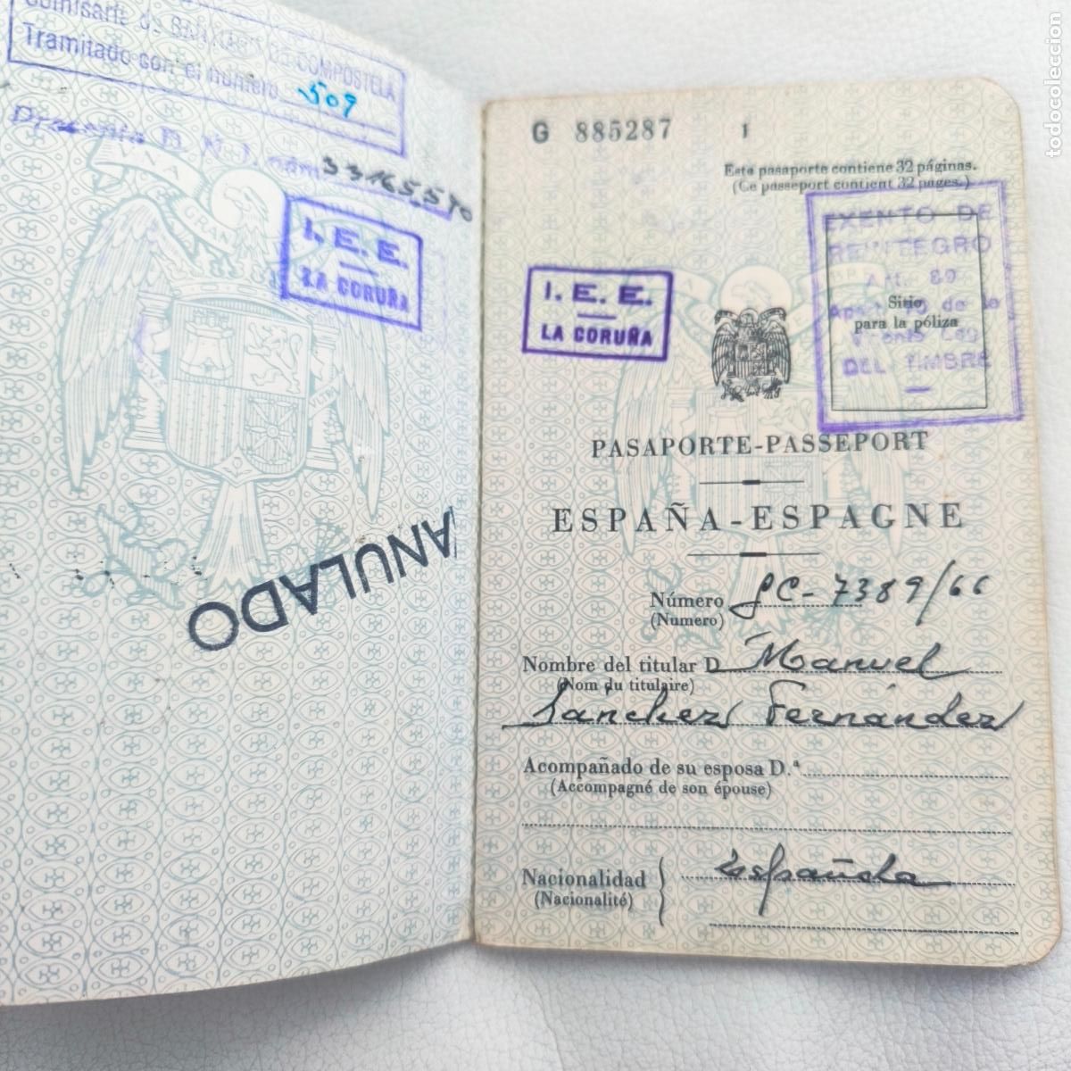 Documentos antiguos: Pasaporte Espa&ntilde;a espa&ntilde;ol 1966 - Foto 2