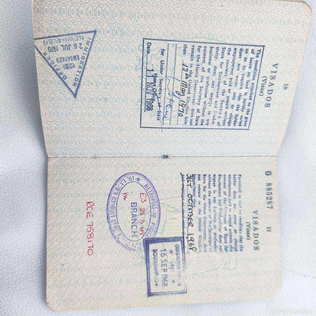 Documentos antiguos: Pasaporte Espa&ntilde;a espa&ntilde;ol 1966 - Foto 7