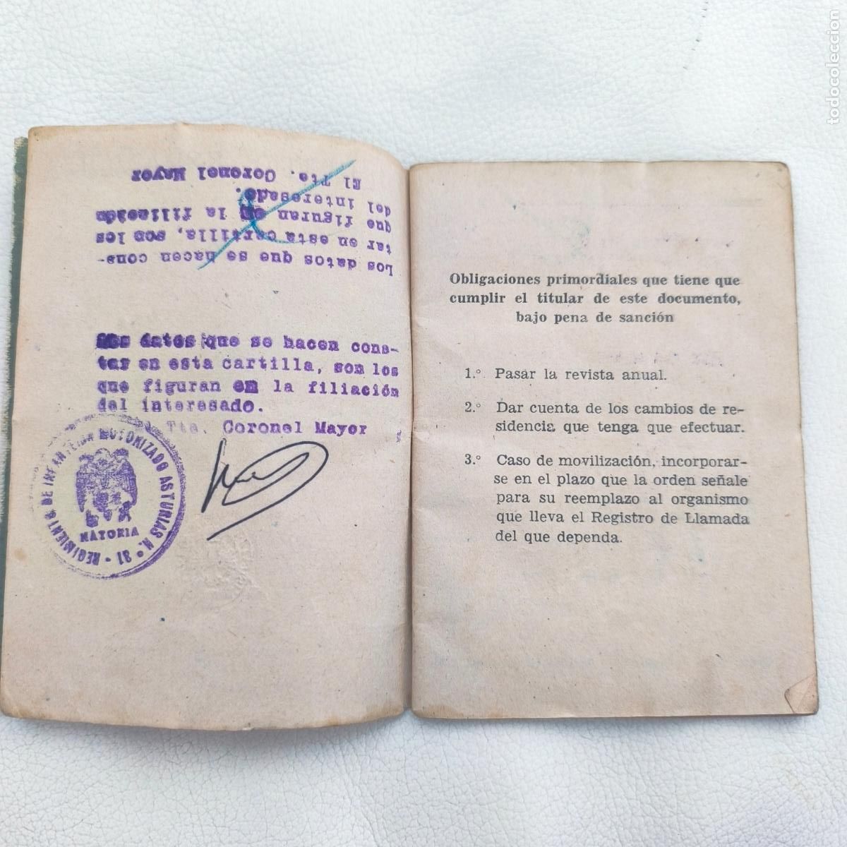 Documentos antiguos: Cartilla militar ej&eacute;rcito Espa&ntilde;a espa&ntilde;ol 1964 - Foto 3