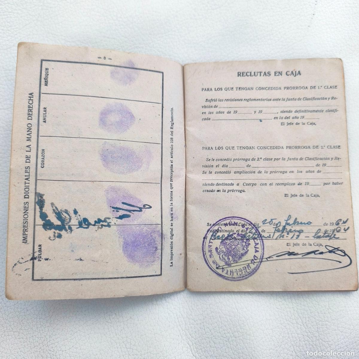 Documentos antiguos: Cartilla militar ej&eacute;rcito Espa&ntilde;a espa&ntilde;ol 1964 - Foto 4