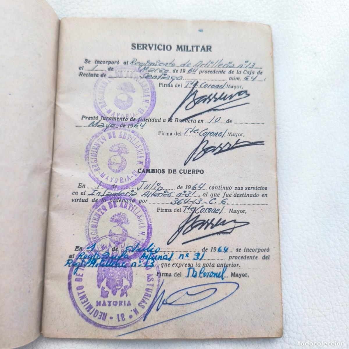 Documentos antiguos: Cartilla militar ej&eacute;rcito Espa&ntilde;a espa&ntilde;ol 1964 - Foto 5