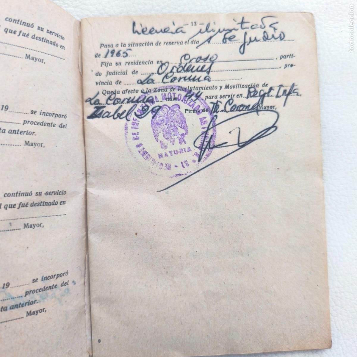 Documentos antiguos: Cartilla militar ej&eacute;rcito Espa&ntilde;a espa&ntilde;ol 1964 - Foto 6