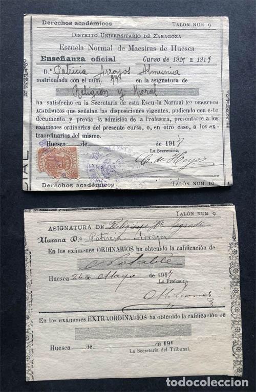 Documentos antiguos: ESCUELA NORMAL DE MAESTRAS DE HUESCA A&Ntilde;O 1917-18 - Foto 1