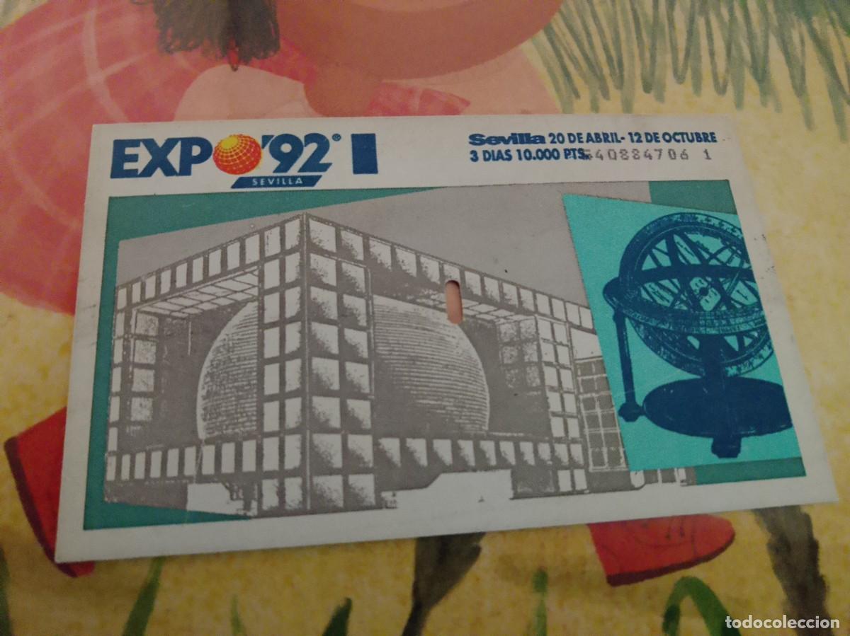 Documentos antiguos: Carnet entrada Expo 92 - Foto 1
