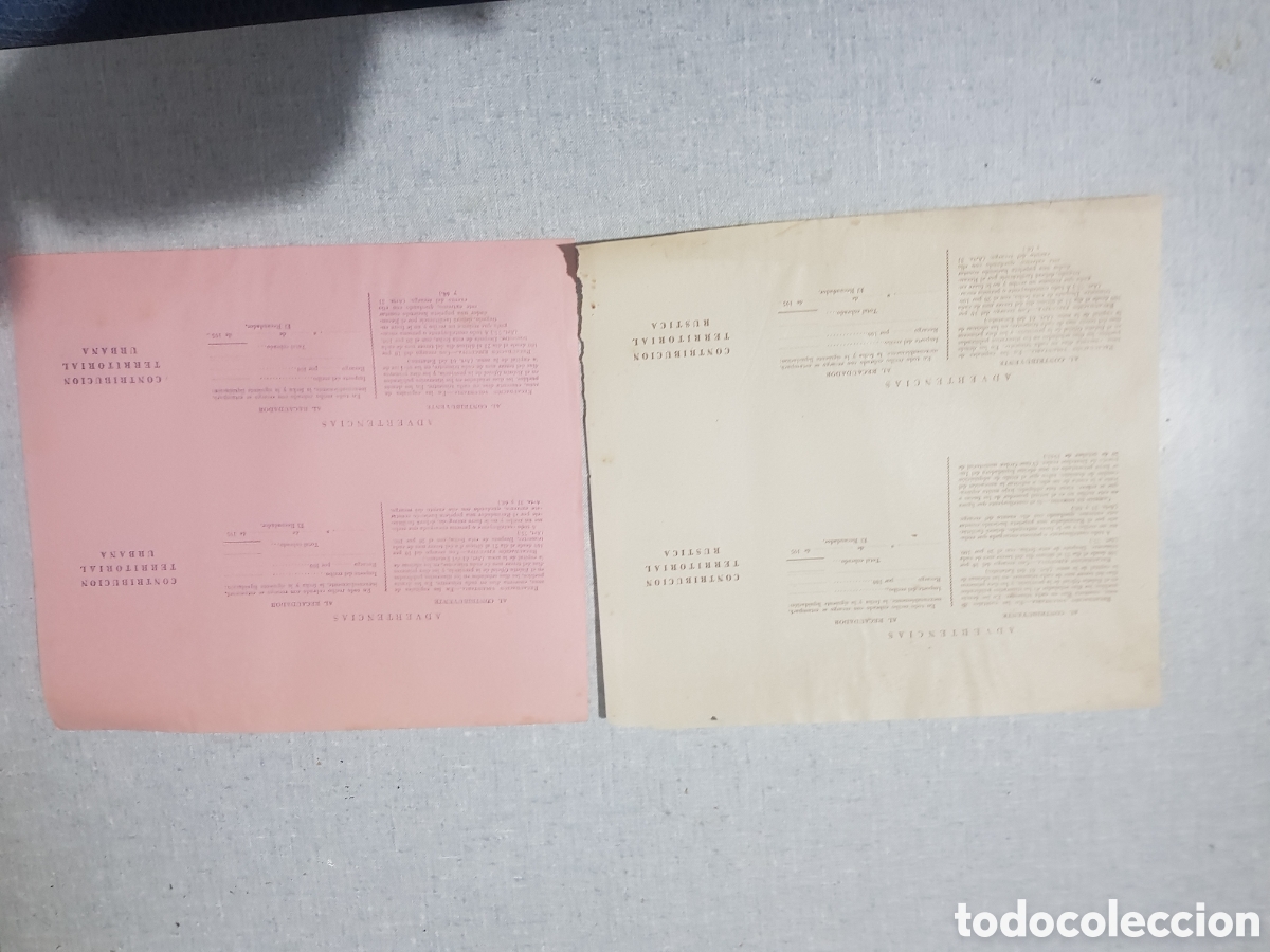 Documentos antiguos: Sin uso documentos de contribucion 1959 - Foto 8