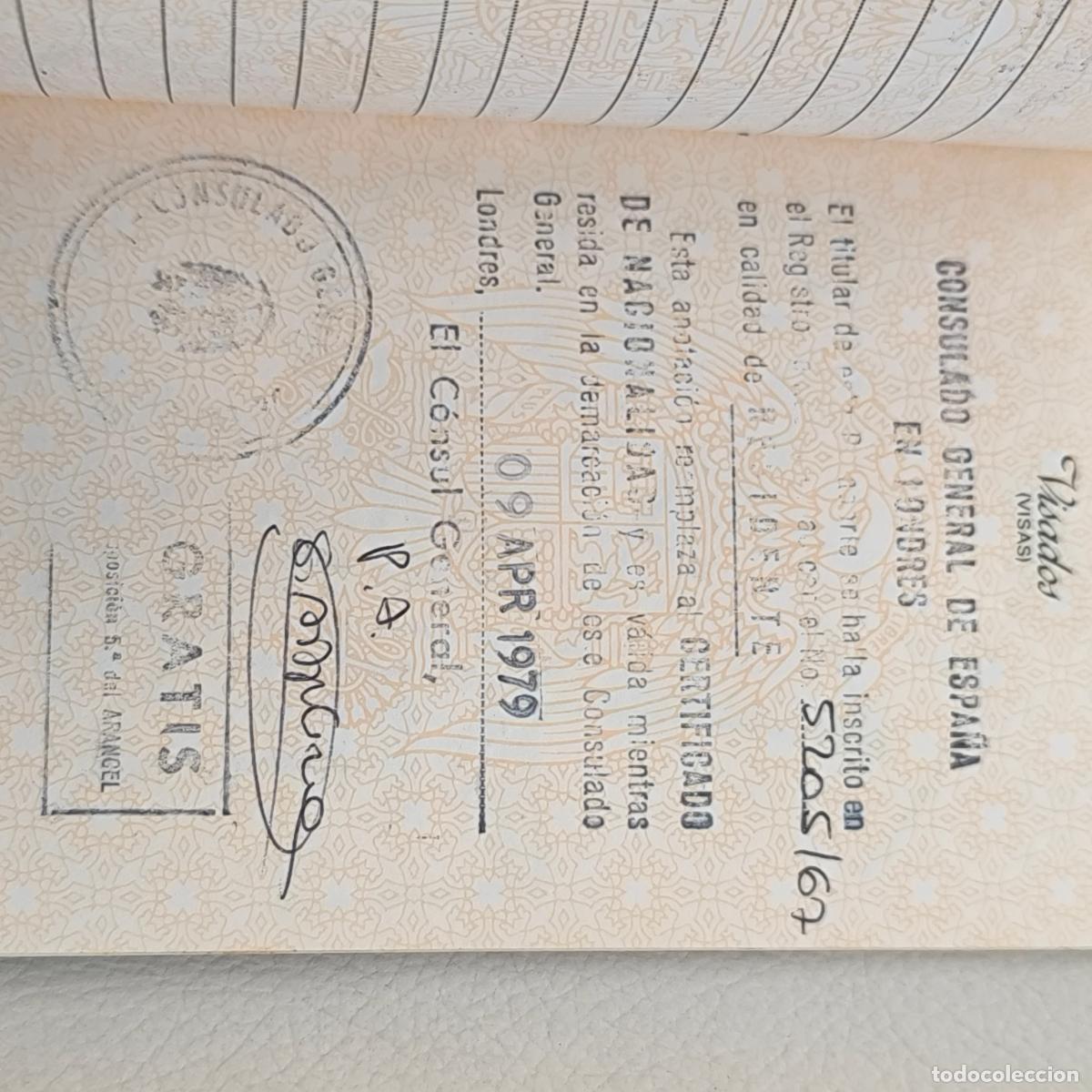 Documentos antiguos: Pasaporte Espa&ntilde;a espa&ntilde;ol 1979 - Foto 4