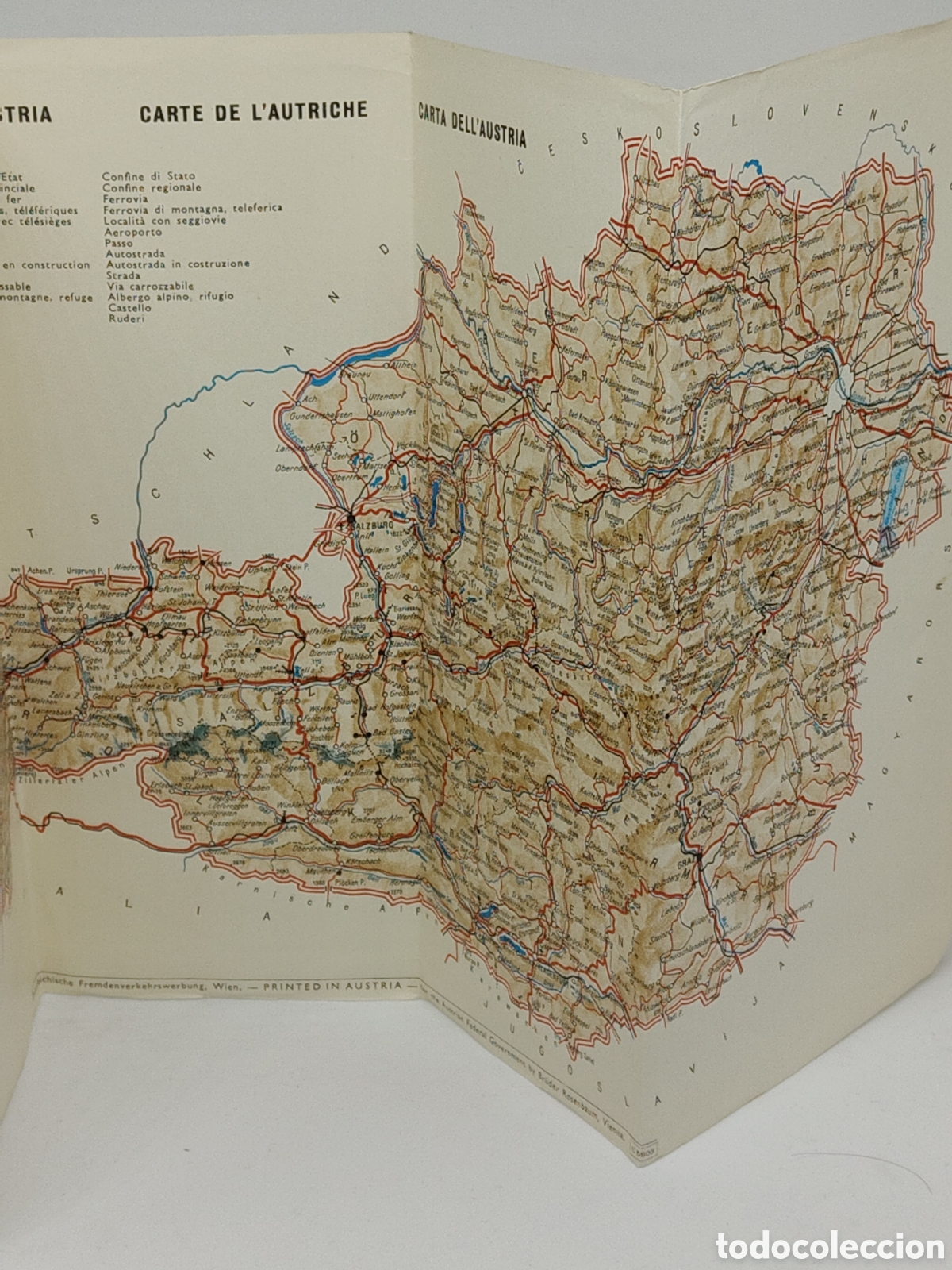 Documentos antiguos: antiguo mapa de austria - tdk295 - Foto 1