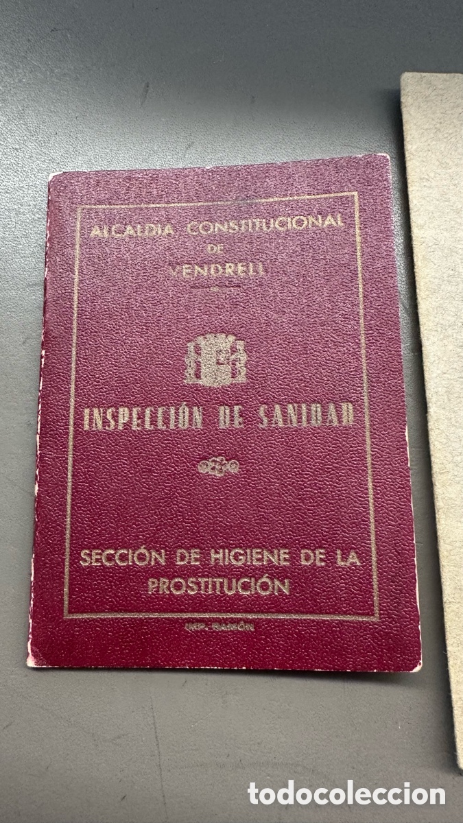 Documentos antiguos: Carnet prostitucion Vendrell 1920 Reglamento de normas - Foto 4
