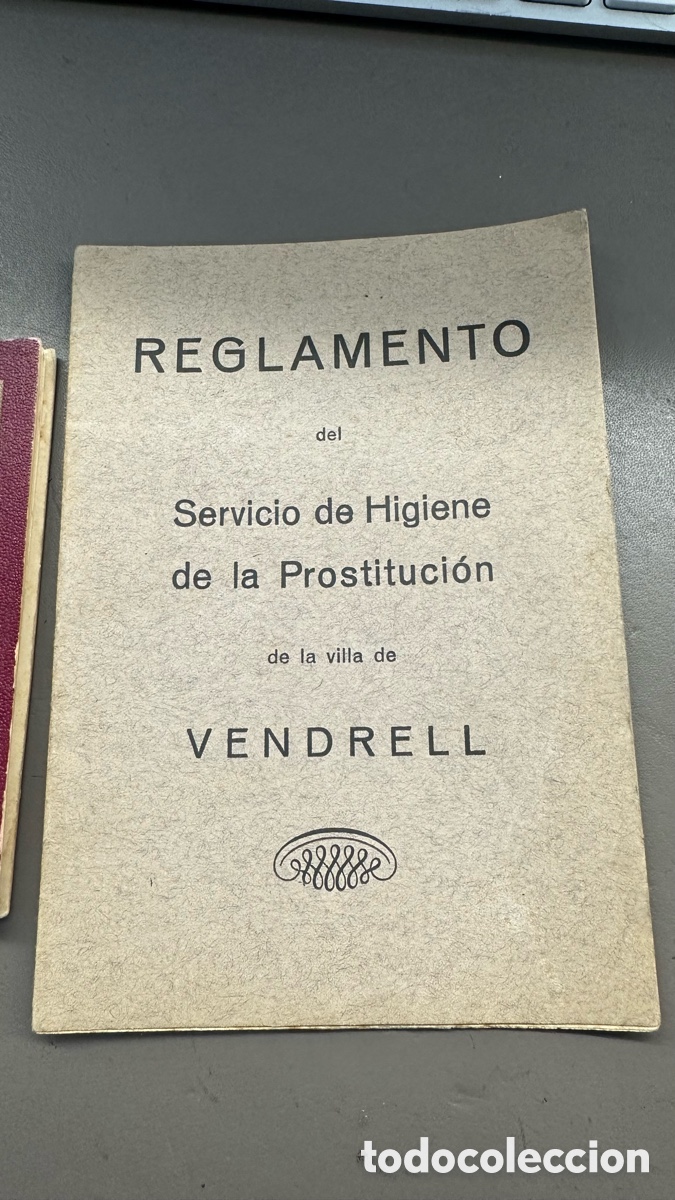 Documentos antiguos: Carnet prostitucion Vendrell 1920 Reglamento de normas - Foto 5