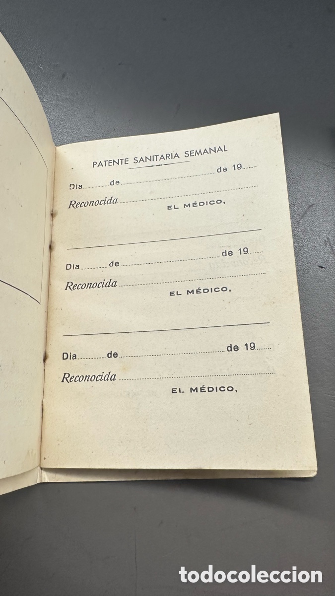 Documentos antiguos: Carnet prostitucion Vendrell 1920 Reglamento de normas - Foto 6