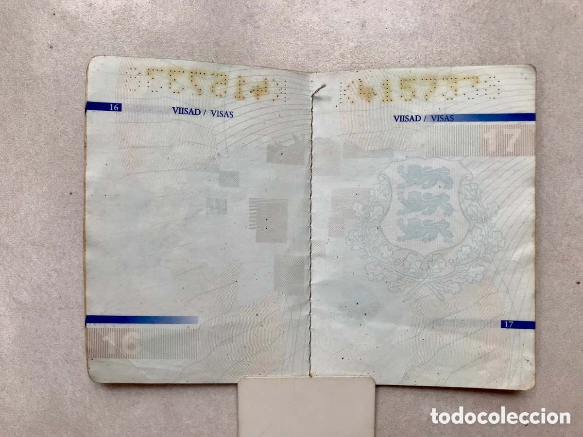 Documentos antiguos: Pasaporte Estonia/Estonia Passport - Foto 5