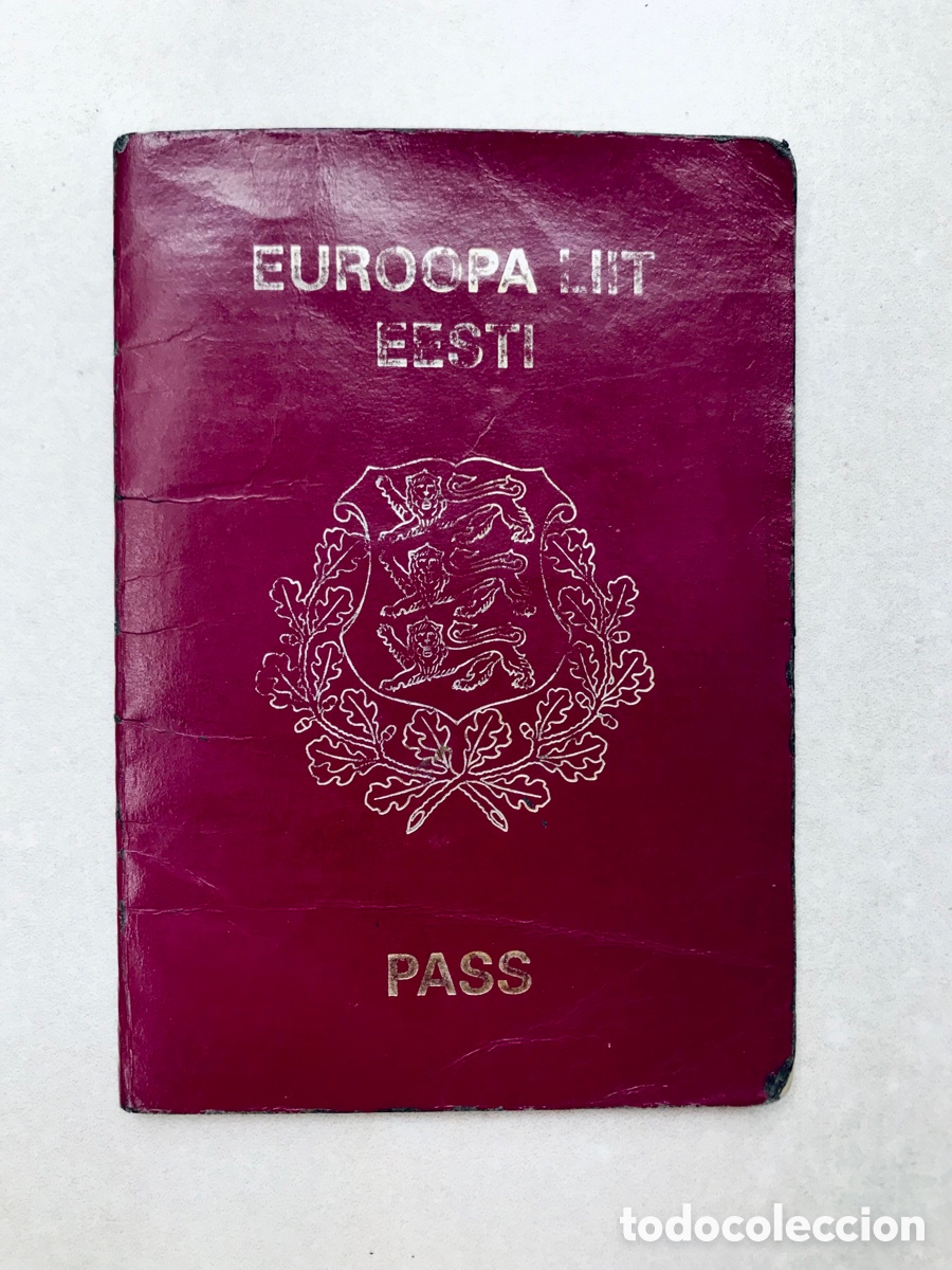 Documentos antiguos: Pasaporte Estonia/Estonia Passport - Foto 1