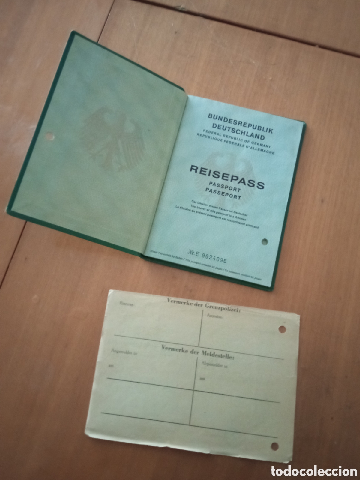 Documentos antiguos: Pasaporte RFA Alemania Federal - Foto 2
