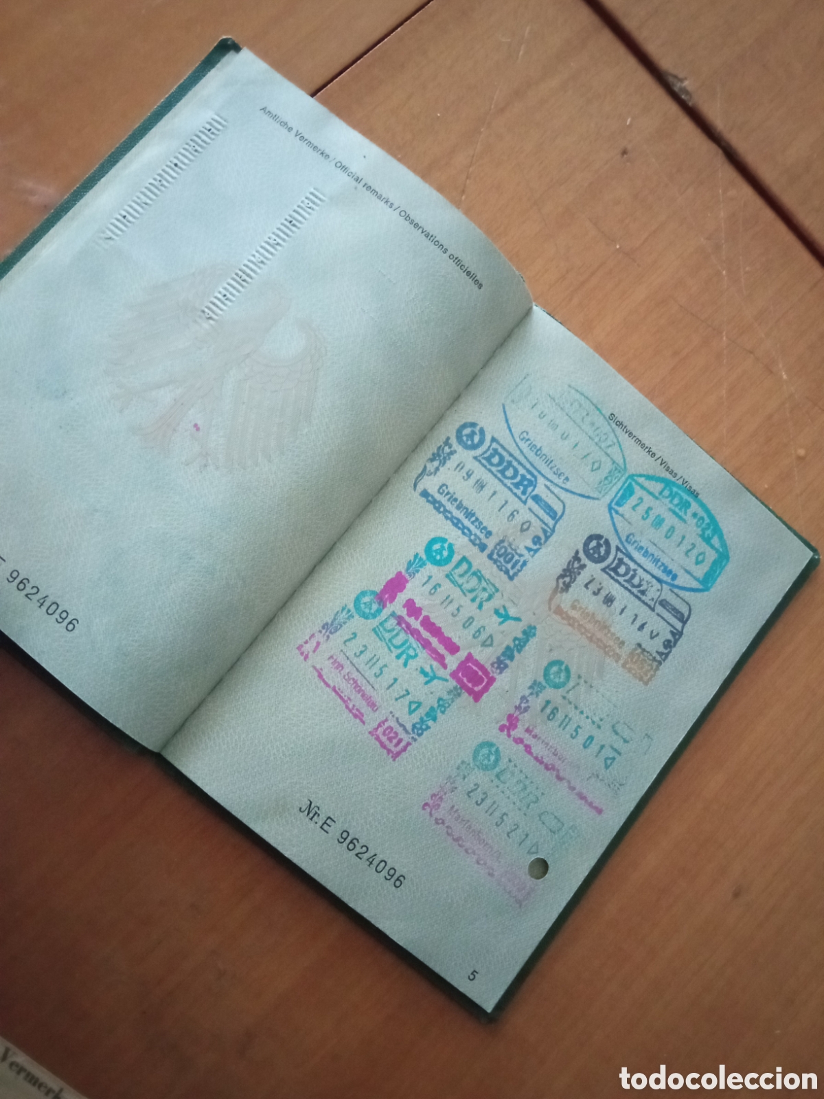 Documentos antiguos: Pasaporte RFA Alemania Federal - Foto 4
