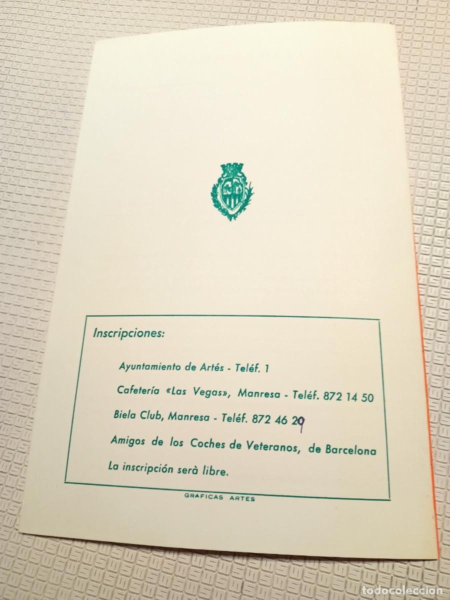 Documentos antiguos: PROGRAMA E ITINERARIO DEL IX RALLYE EXCURSION COCHES ANTIGUOS ARTES A&Ntilde;O 1976 - Foto 3