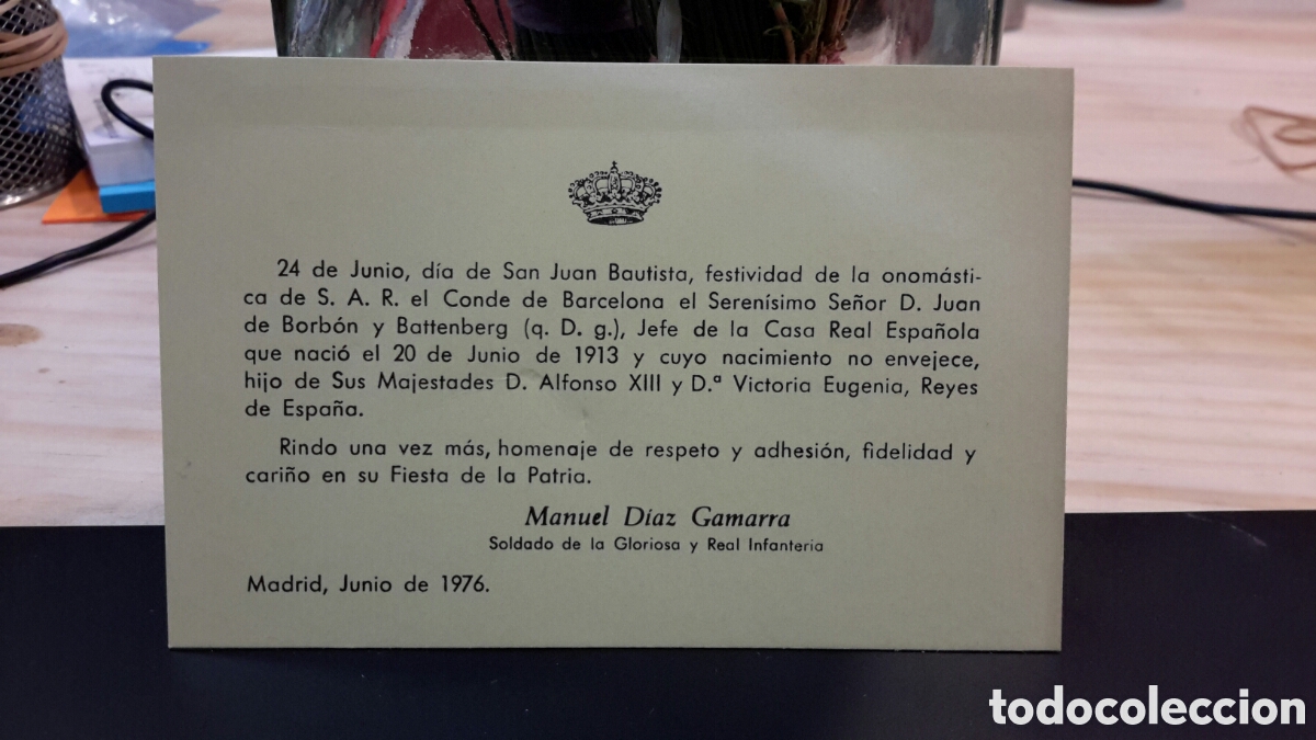 Documentos antiguos: Tributo de Manuel Diaz Gamarra a Juan de Borb&oacute;n - Foto 1