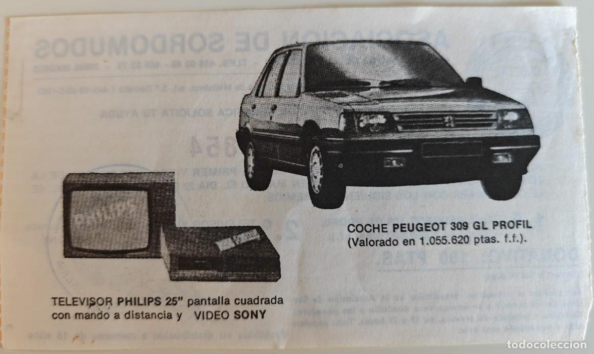 Documentos antiguos: Sorteo Asociaci&oacute;n Sordomudos 1990 - Foto 2